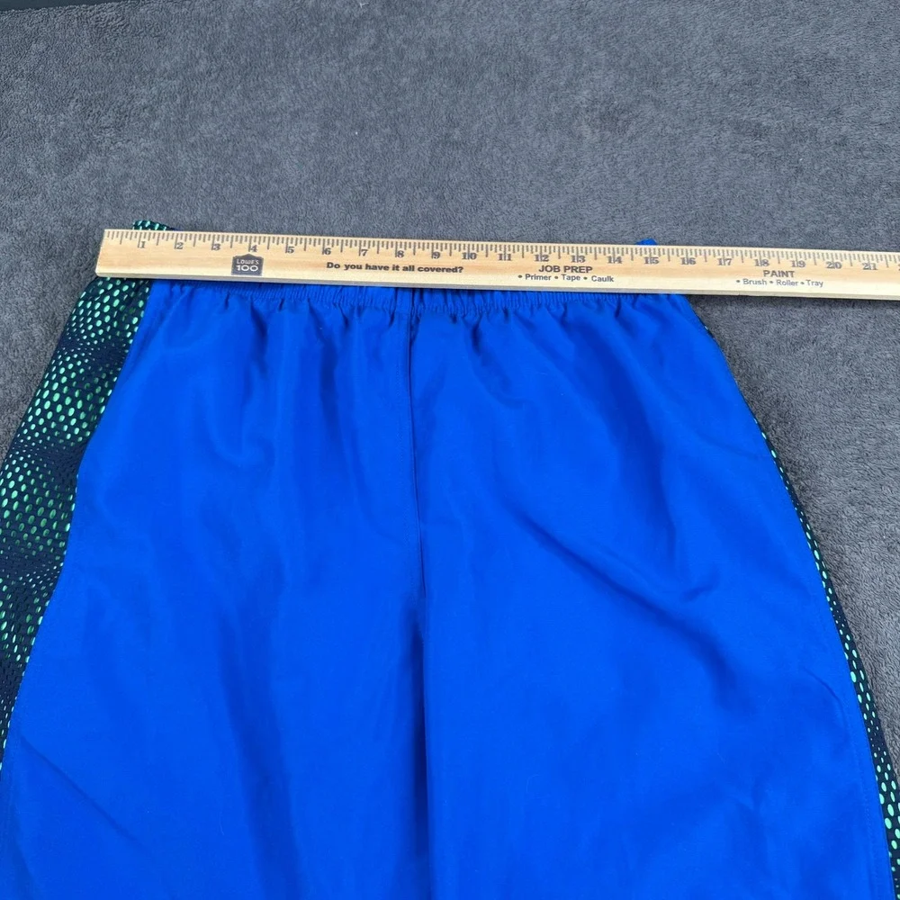 Nike Mens Swim Trunks Blue Neon Green Dot Pattern Board‎ Shorts Large